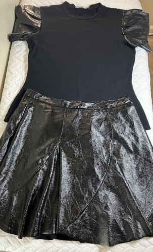 Topshop faux leather - skirt, sz