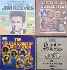 4 Box Sets Country & Western Vinyl Records 18  LPs Total