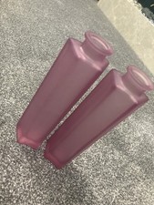 IKEA 2 x Scandinavian Pink Art Glass Frosted Vases