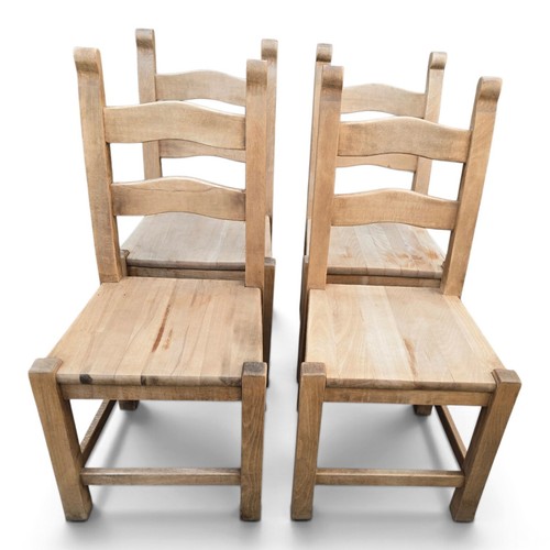 Four vintage bleached oak - four,