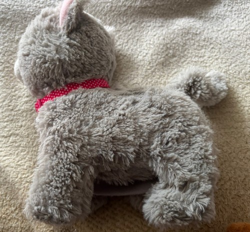 Grey battery operated cat - battery,