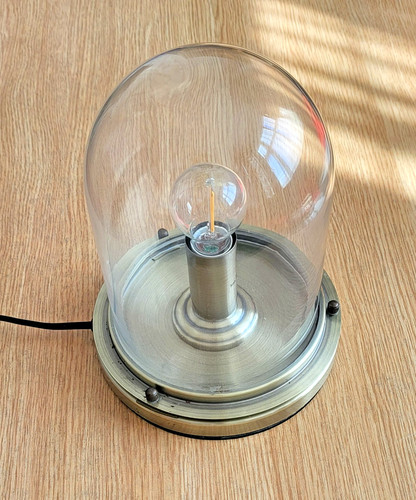 Glass dome table lamp - table,