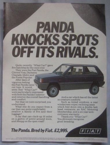 Fiat panda original advert - panda,