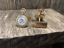 Robert Graham Pocket Watch 18ct Gold Plated Cufflinks 