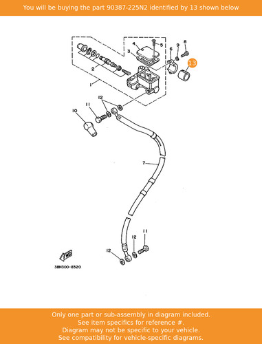 Yamaha collar 90387 225n2 - collar,, oem