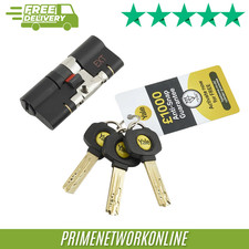 Yale Platinum 3 Star 35/35 Euro Cylinder Lock – Matt Black Brass ⭐⭐⭐⭐⭐