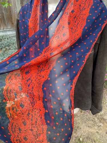 Chiffon sheer scarf lace