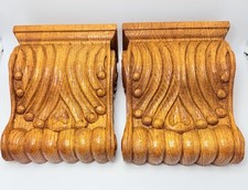 Vintage Oak Wood Corbels Pair