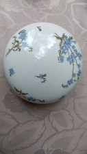 Haviland Limoges Candy Jar Blue Flowers 13.5cm Diameter