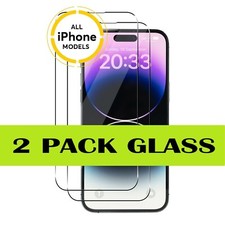 Tempered Glass Screen Protector for iPhone 16 Pro Max 17 Pro 15+ 14 13 12 11 XS