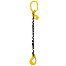 10mm x 3.15T SINGLE LEG LIFTING CHAIN SLING + HOOK + GRAB SHORTENER 1/2/3/4/5/6m