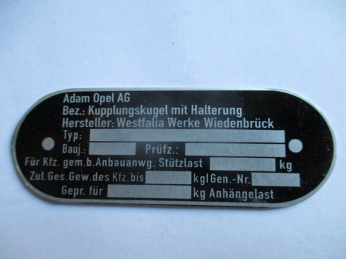 Nameplate ahk trailer hitch - nameplate,