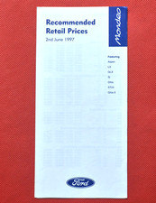 1997 FORD MONDEO Price List -