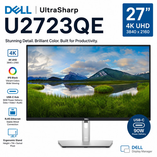 Dell ultrasharp u2723qe - dell, 4k