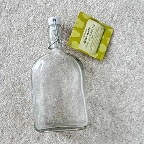 Clear glass bottle - clear, with