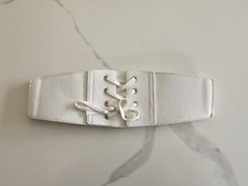 New Look, White Ladies Cumberband With Laceup Front
