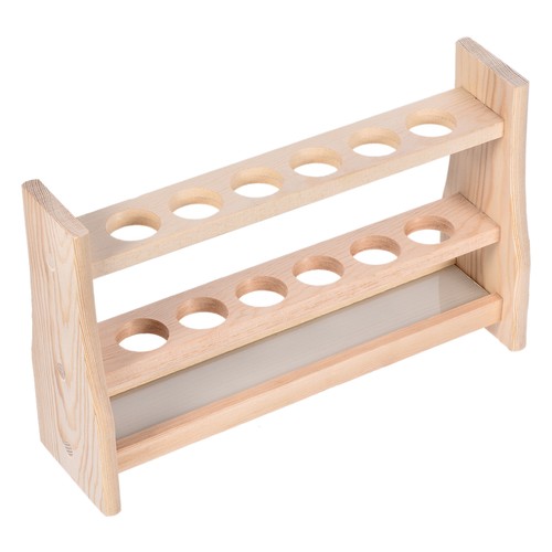 Wooden test tube holder rack - wooden,