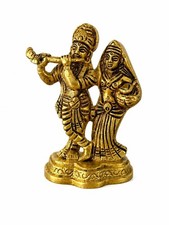 Brass radha krishna idol - brass,