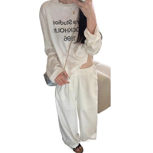 Old letter printed long sleeve - old,