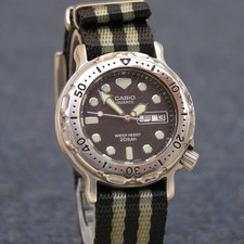 90s VINTAGE CASIO MARLIN MD-704C Dive Watch Kanji [New Battery] - Japan Imported