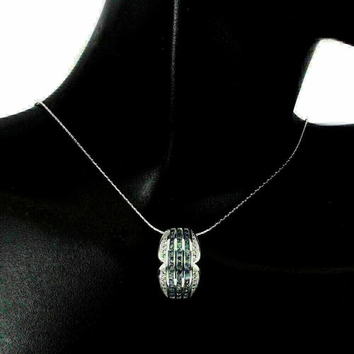 Silver pendant sapphire - silver,
