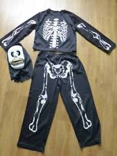 GEORGE ASDA+TESCO 3 PC SKELETON HALLOWEEN COSTUME-FANCY DRESS OUTFIT 7-8 YRS