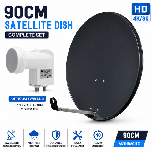 Satellite dish antenna 4k - hd,