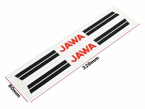 Jawa sticker red long - jawa,