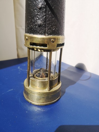 Old miners lamp - miners, inches