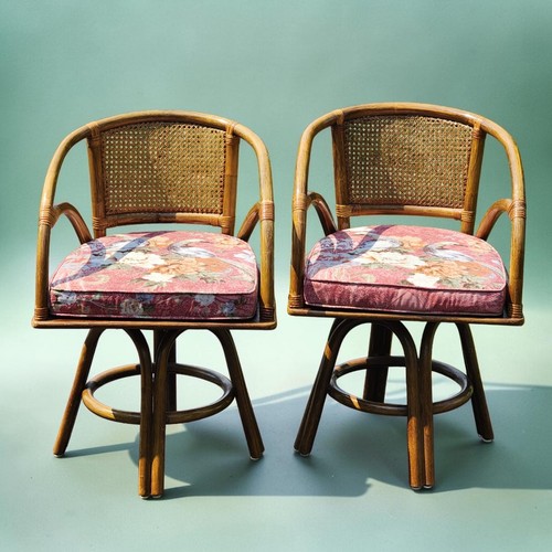 Vtg mid century rattan - mid,