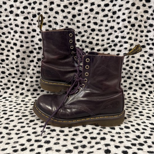 Martens purple lace up - lace,