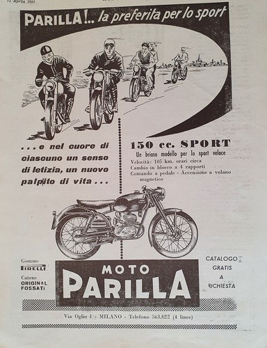Moto parilla 150cc advert - 150cc, -advert