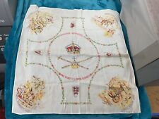 Vintage CORONATION OF GEORGE VI 1937 Handkerchief COMMONWEALTH Silky