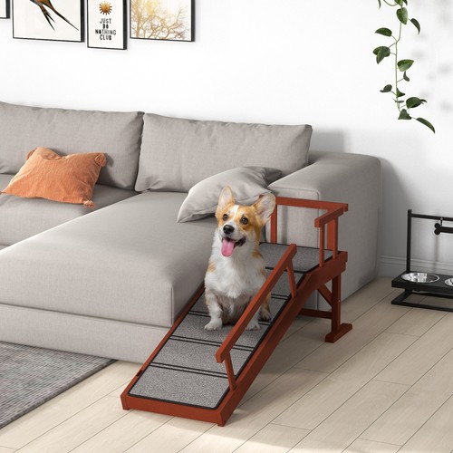Wooden dog ramp with - with, removable