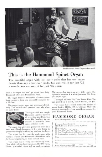 1961 hammond spinet organ - 1961,