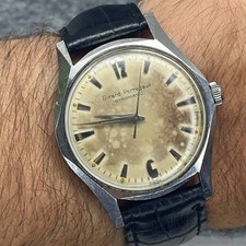 RARE GIRARD PERREGAUX GYROMATIC AUTOMATIC CAL 21.19 S STEEL SWISS WATCH Ca1970