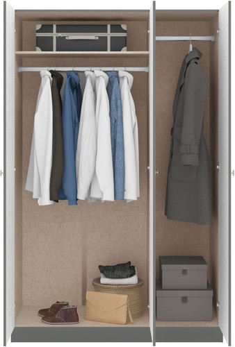 Grey gloss wardrobe - gloss, 3
