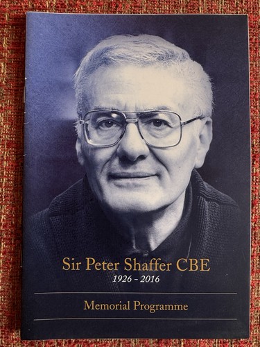 Sir peter shaffer memorial - sir,
