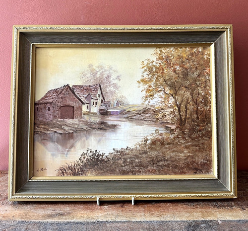 Vintage original oil painting - vintage,