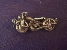 Small silver metal motorbike - silver,