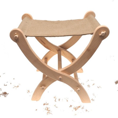 Medium wooden folding stool - medium,