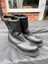 Eski Terrain Black Leather Thinsulate Lined Rigger Boots UK 10 Comfortable