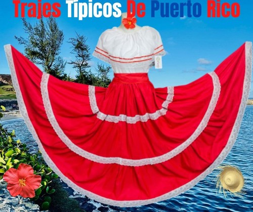 Red wide skirt - wide, peruvian