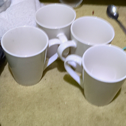 Set white ceramic coffee - of,