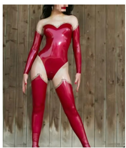 Latex rubber gummi catsuit - rubber,