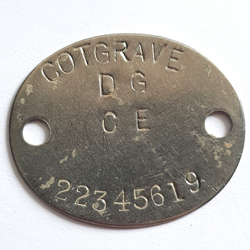 British military dog tag - british,
