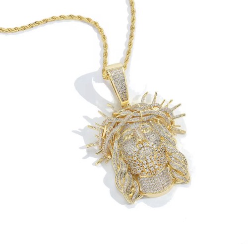 Iced out jesus thorns - iced,