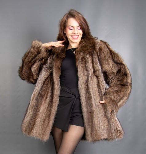 8872 amazing real raccoon coat - 8872,