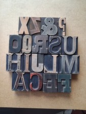 Vintage WOODEN Letterpress