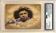 2005 UD Legendary Cuts Babe Ruth Linda Ruth Tosetti Signed Auto Card #2 PSA DNA